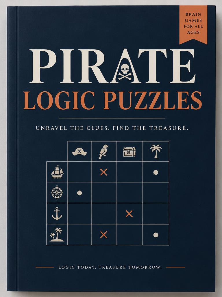 Logic puzzle book cover made with LogicGridLab